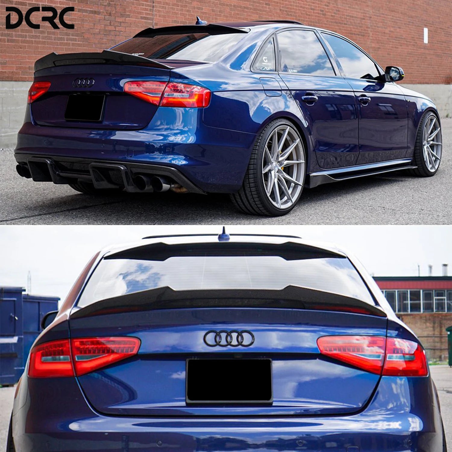 PSM Style Real Carbon Fiber Rear Spoiler for Audi A4 B8.5 (2012–2015)