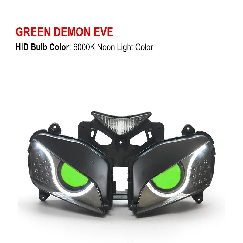 LED Optical Fiber Headlight Assembly for Honda CBR1000RR 2004-2007 – Dual Lens Headlamp with Integrated Turn Signals