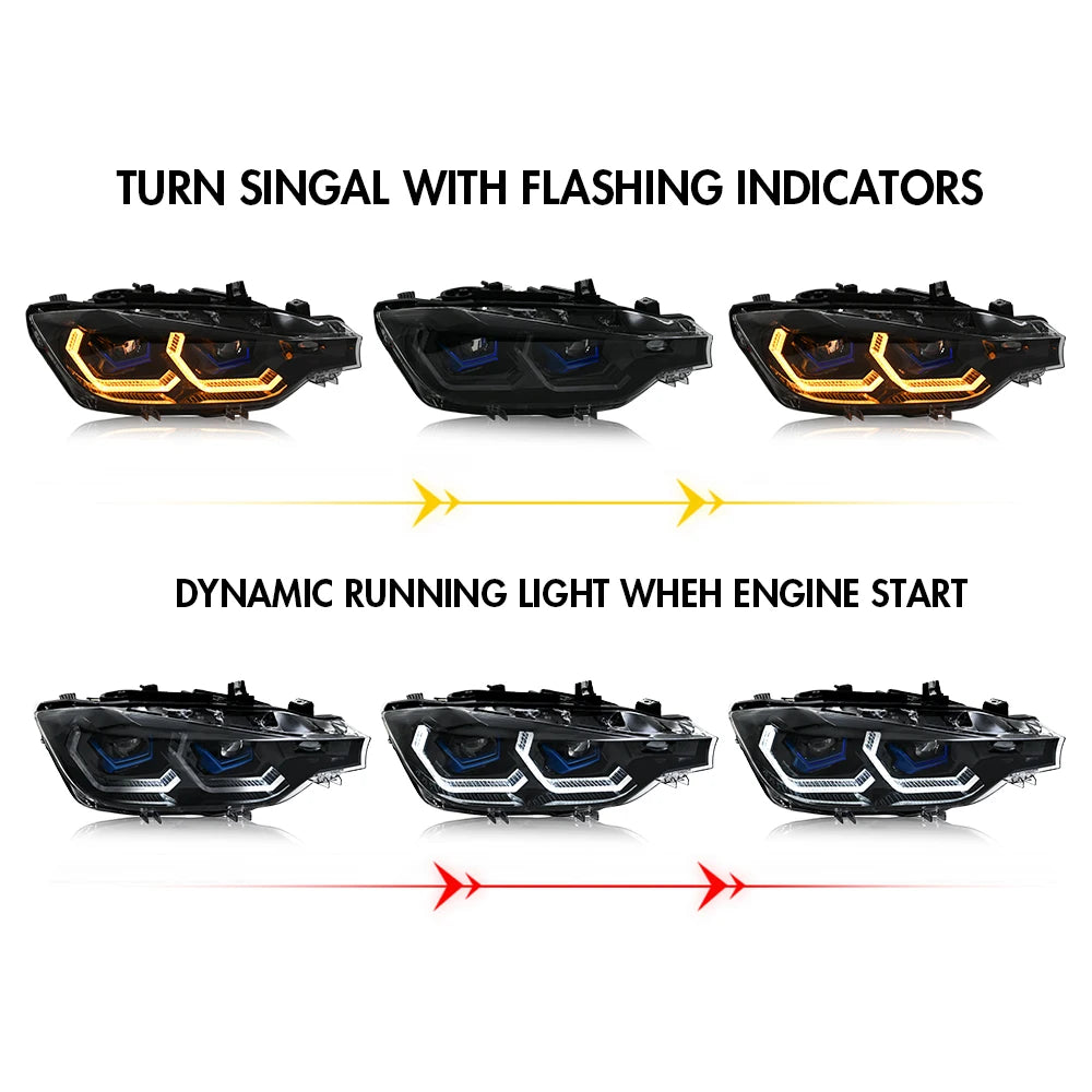 LED Headlight Assembly for BMW 3 Series F30 (2016–2019) | OE 63117338704
