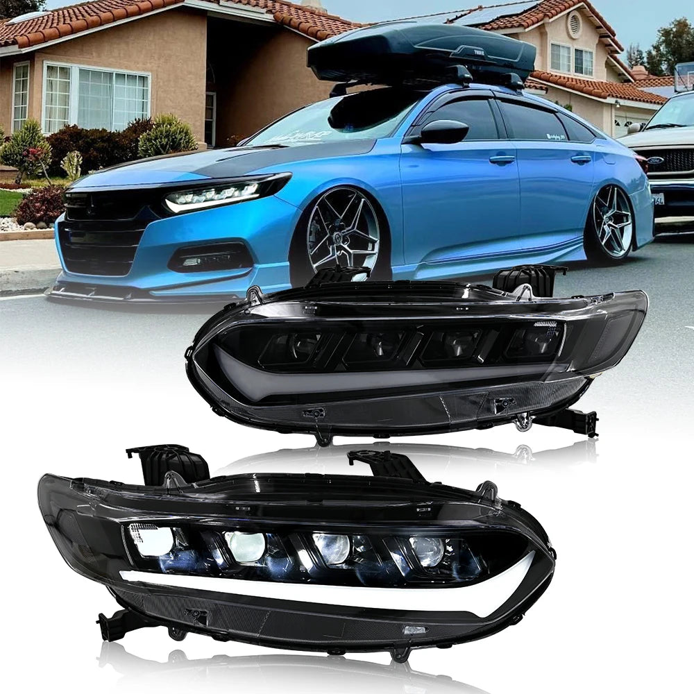 OEM LED Headlights for Honda Accord 2018-2022 – Plug & Play Headlamp Assembly with Welcome DRL