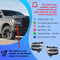 100W LED Bifocal Headlight Assembly for Dodge Ram 1500, 2500, 3500, 4500 & 5500 (2019–2023)