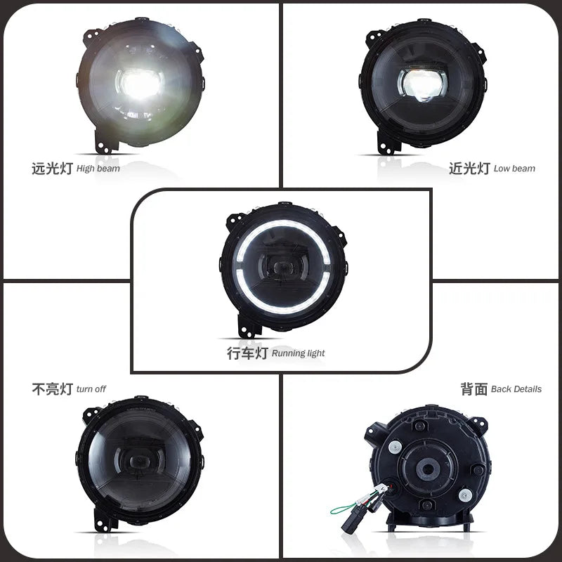 Replacement Head Light for Jeep Wrangler LED Car Head Light Sequential Indicator Headlamp Assembly Car Headlight Assembly