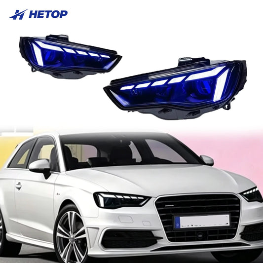 HETOP LED Matrix Headlights for Audi A3 (2013–2016) – Plug &amp; Play Upgrade with DRL &amp; Angel Eye
