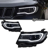 BBA Car Styling Head Lamp for Jeep Compass LED Headlight 2017-2022 High Power Projector Lens Dynamic Signal Drl Auto Parts