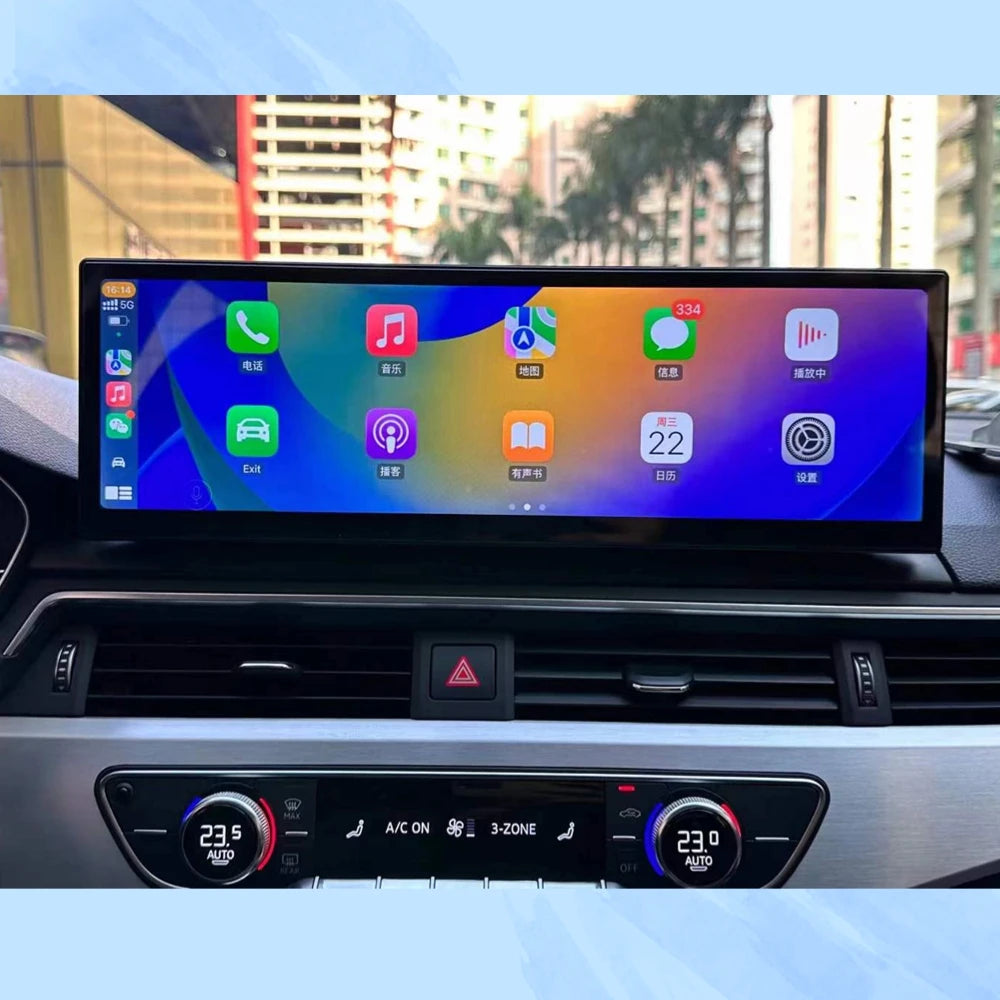 Lecteur DVD de voiture Android 13 avec écran tactile de 14,9 pouces pour Audi A4 A4L 2017-2019 Carplay Android Auto 4G WIFI GPS Navigation