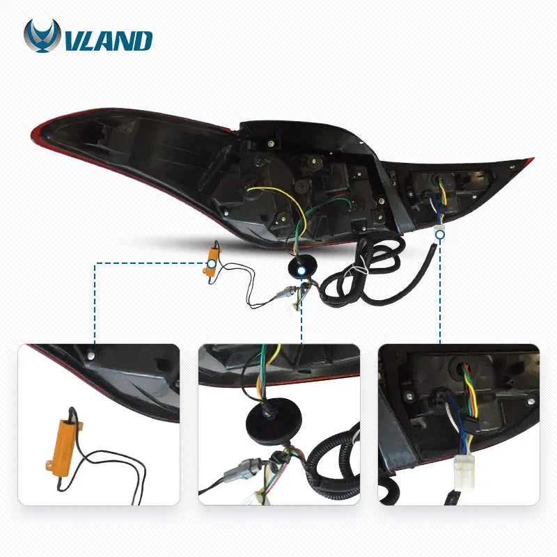 VLAND Factory Wholesales LED Taillights Sequential Rear Light 2012 2013 2014 2015 2016 2017 2018 Tail Light for HYUNDAI Elantra