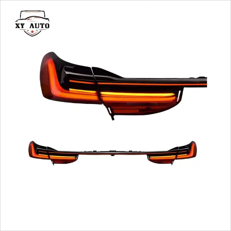 For BMW 7 Series G12 Tail Light Assembly for Old New Models 12V Yellow LED Through Running&Turn Signal ABS with Red & Clear Lens