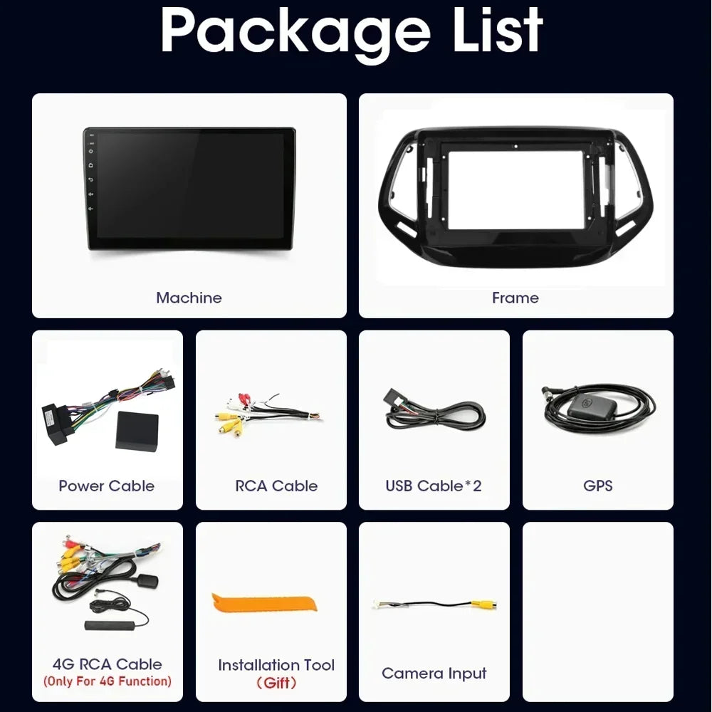 Car Radio Android for JEEP Compass 2017 2018 Multimedia Carplay Wireless Player Car Stereo Autoradio Head Unit Navigation GPS