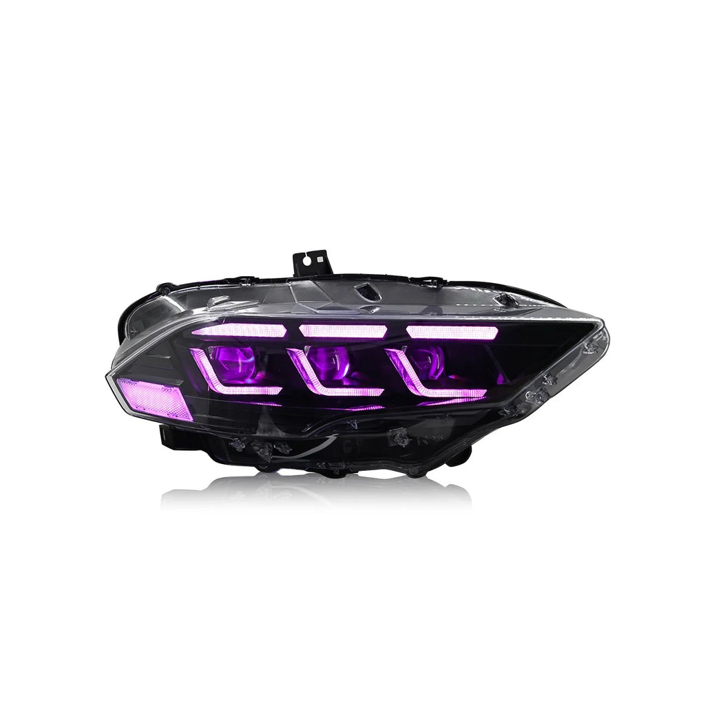 RGB LED Headlights for Ford Mustang 2018-2022 – Retrofit Upgrade Headlight Assembly