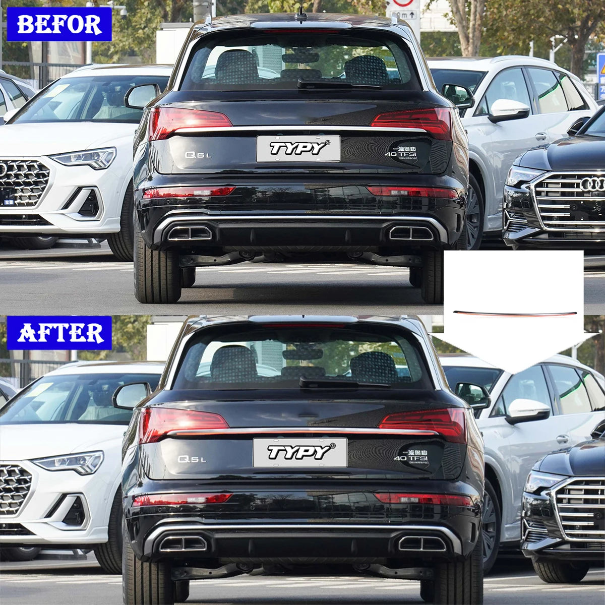LED Full-Width Tail Lights for Audi Q5L (2021–2024) – Dynamic Running Light Upgrade