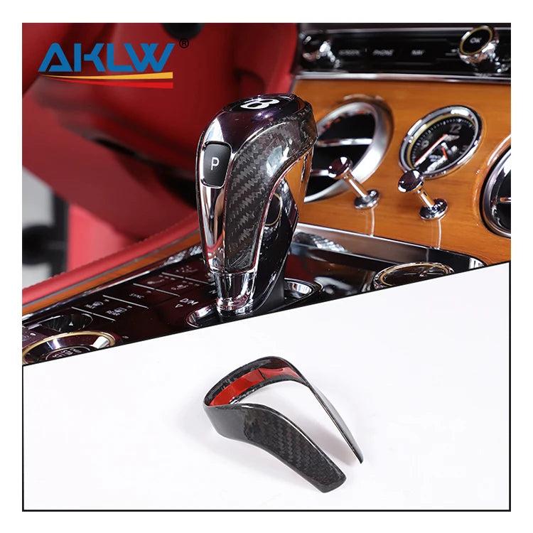 Dry Carbon Fiber Center Console Gear Trim Cover for Bentley Continental GT (2020–2024)