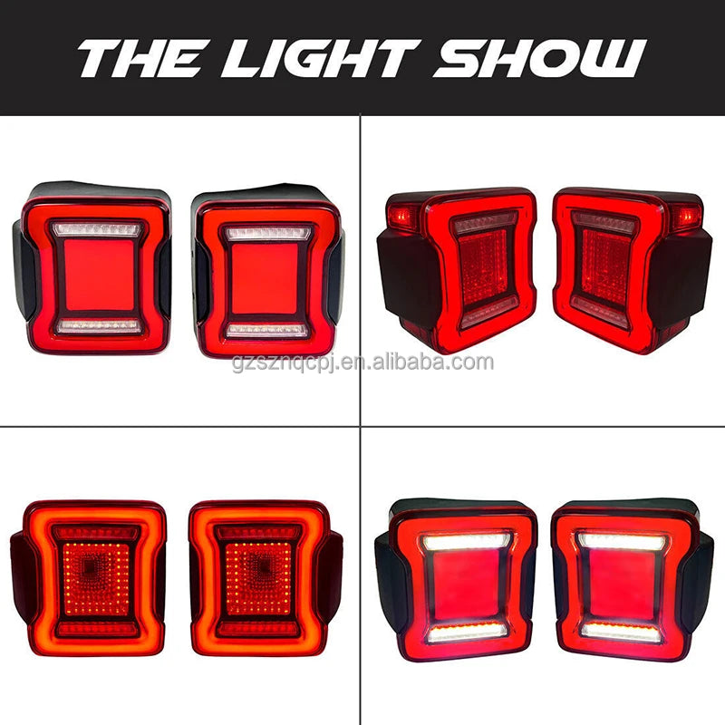 LED Dynamic Tail Lights for Jeep Wrangler JL / JK / JT – Sequential Turn Signals & Startup Animation