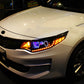 For 2016-2019 for KIA K5 High Quality LED Auto Projector Lens Headlight Assembly 6000k New Condition with Start Effect Accessory