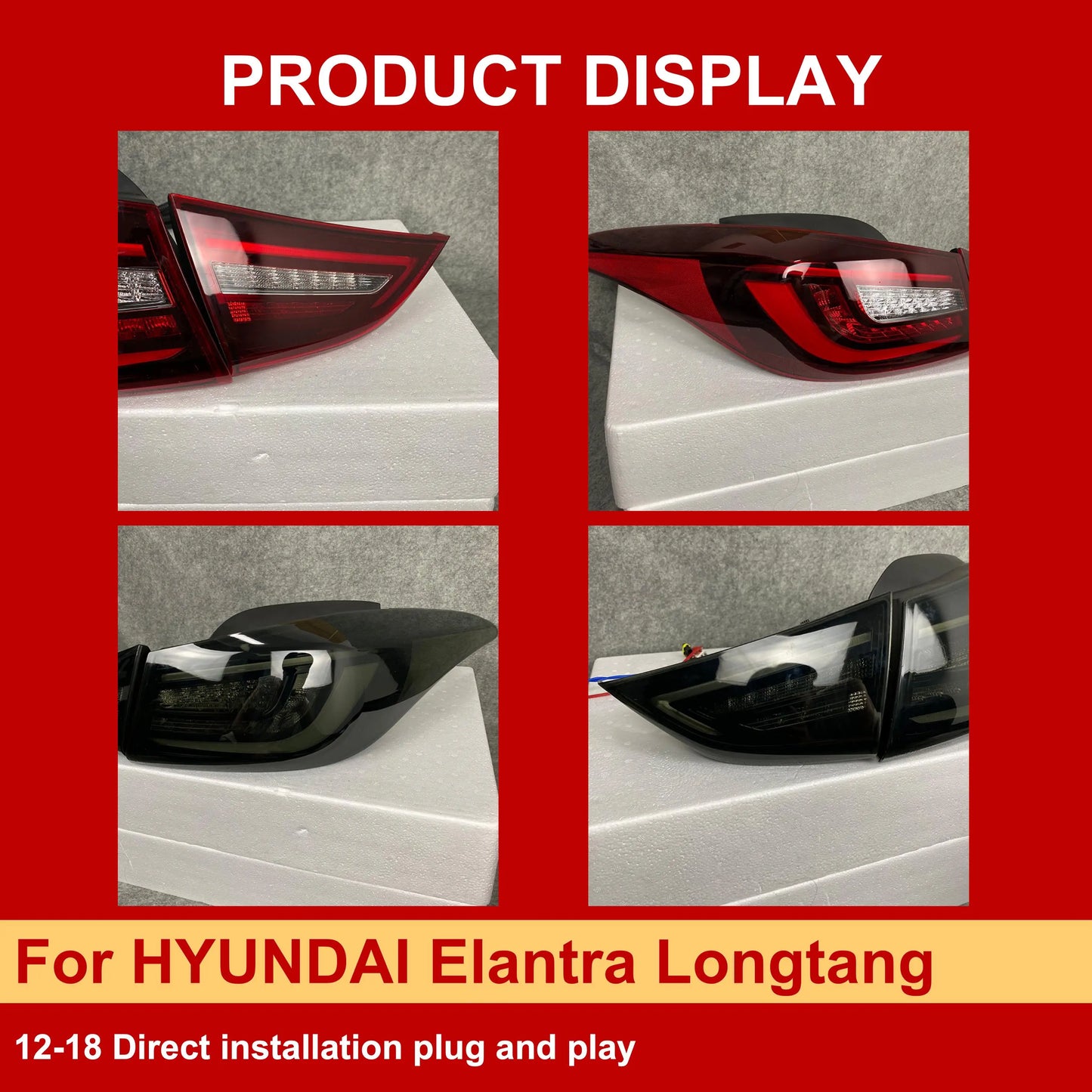 J ONE LED Tail Lights for Hyundai Elantra 2012-2018 – Modern Rear Light Upgrade