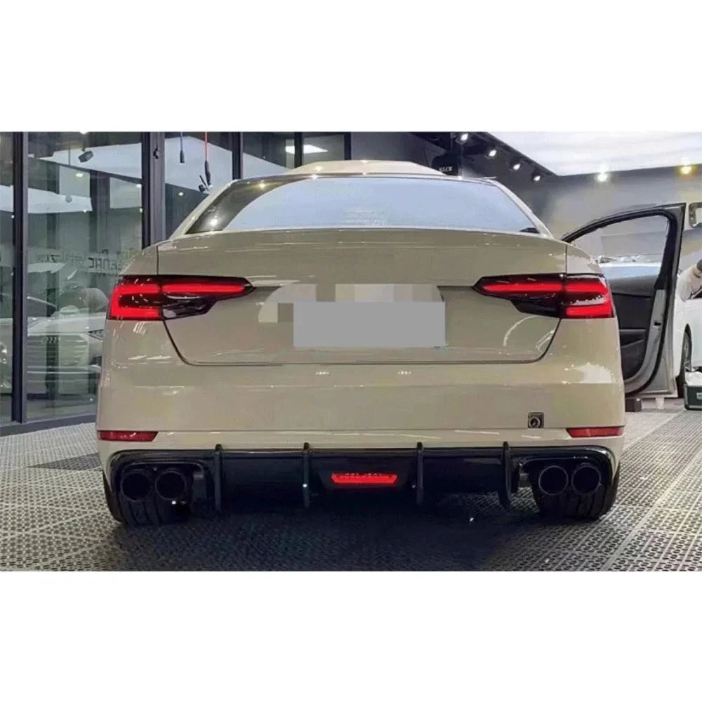 Rear Bumper Diffuser with LED for Audi A4 / S4 B9 (2017–2019)