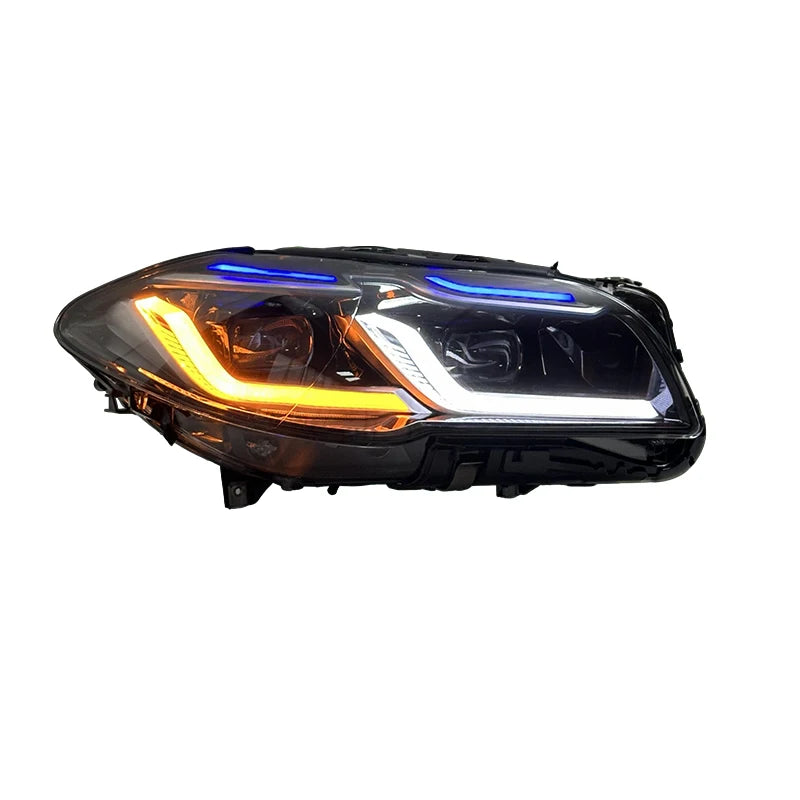 SJC Car Parts LED Headlights for BMW 5 Series F10 F18 2010-2017 520i 525i 530i 528i Headlamp Upgrade Dual-color Front Lights