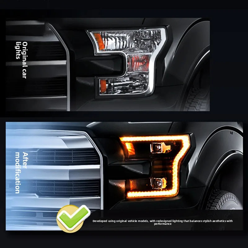 VLAND LED Headlights for Ford F-150 – Start-Up Animation, Dynamic DRL &amp; Sequential Turn Signals