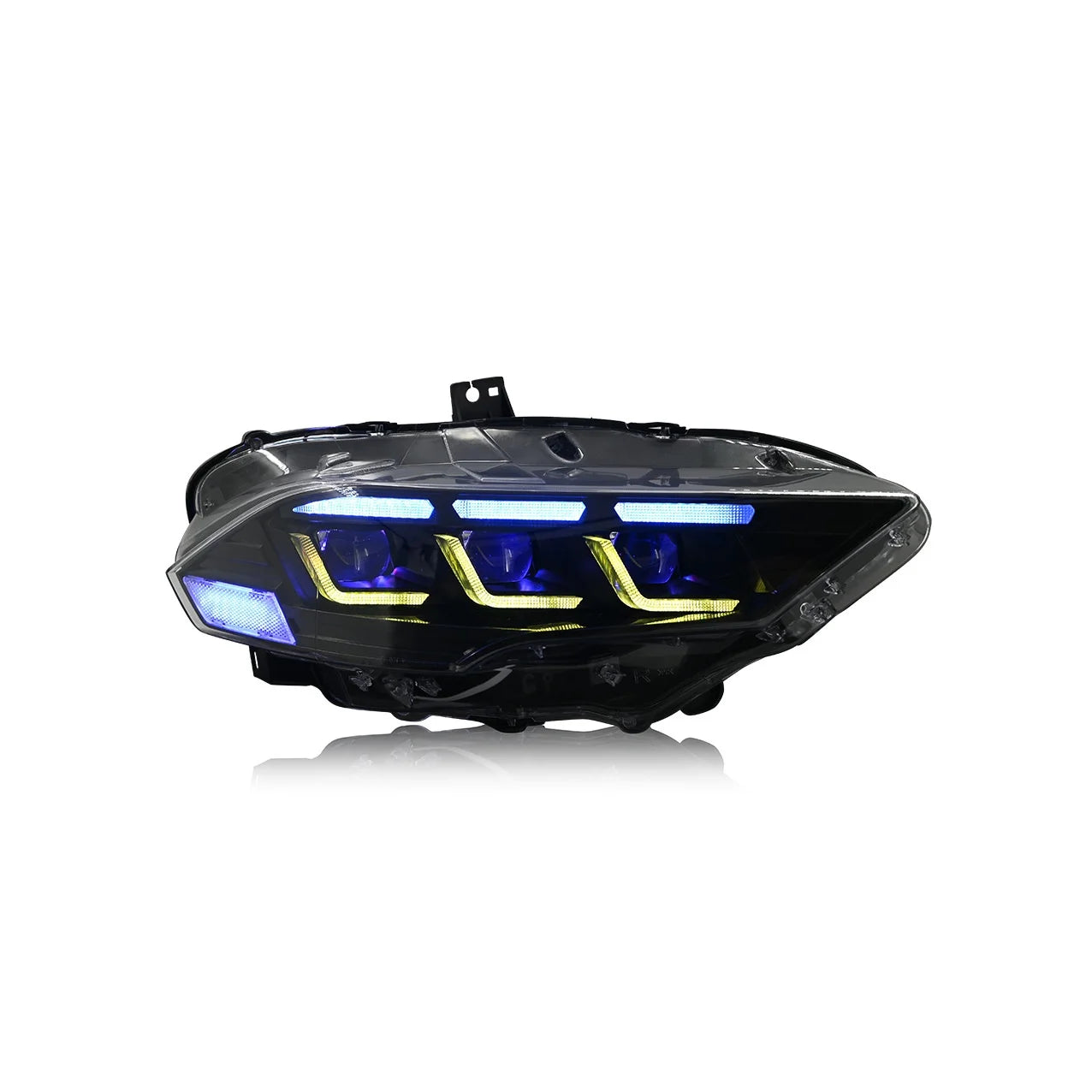 RGB LED Headlights for Ford Mustang 2018-2022 – Retrofit Upgrade Headlight Assembly