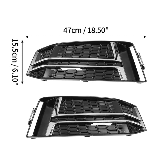 S-Line Style Fog Light Frame &amp; Fog Lamp Cover for Audi A4 B9 (2017-2019)