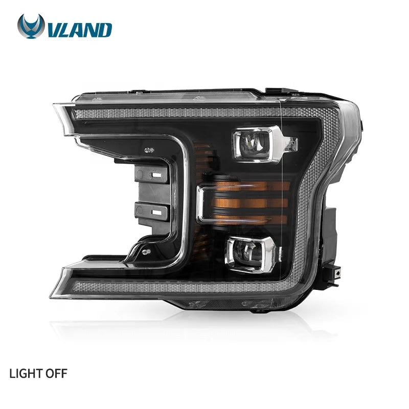 VLAND Full LED Headlights for Ford F-150 2018-2020 – Sequential Turn Signals & LED DRL