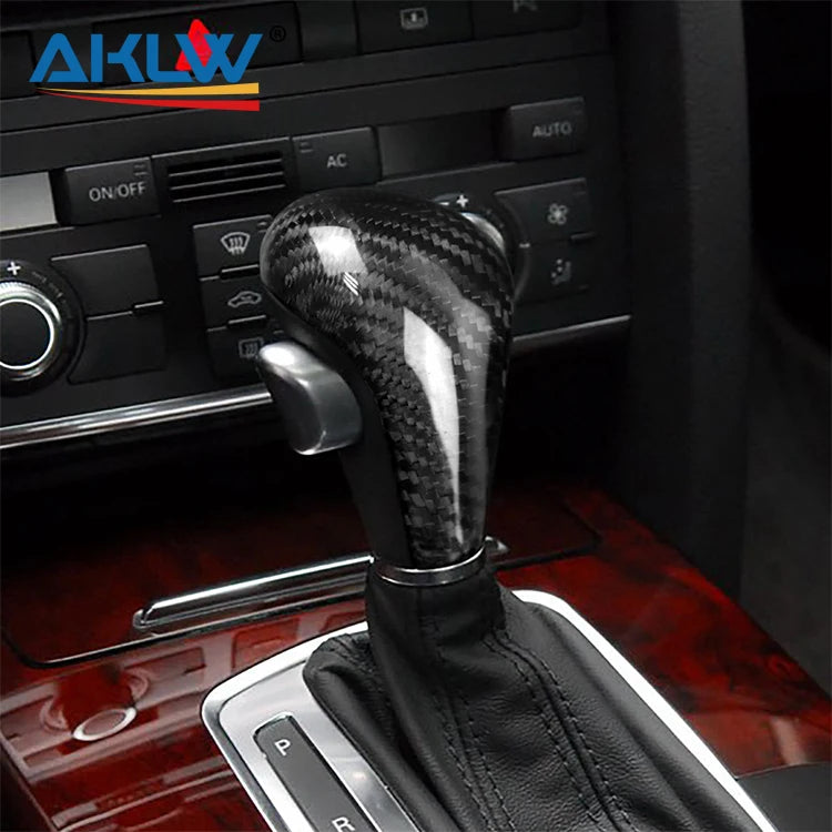 Real Carbon Fiber Gear Shift Knob Cover for Audi A4L, A5, Q5, Q7 &amp; A6L