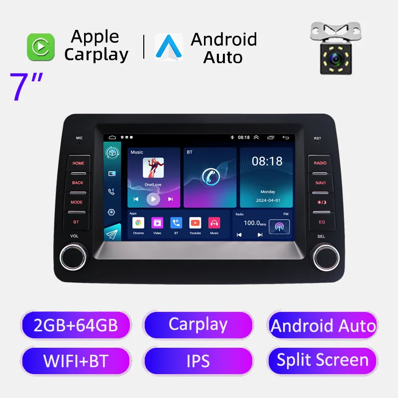 Android Car Stereo for Fiat Panda 2003-2012 – Wireless CarPlay, Android Auto & GPS Navigation