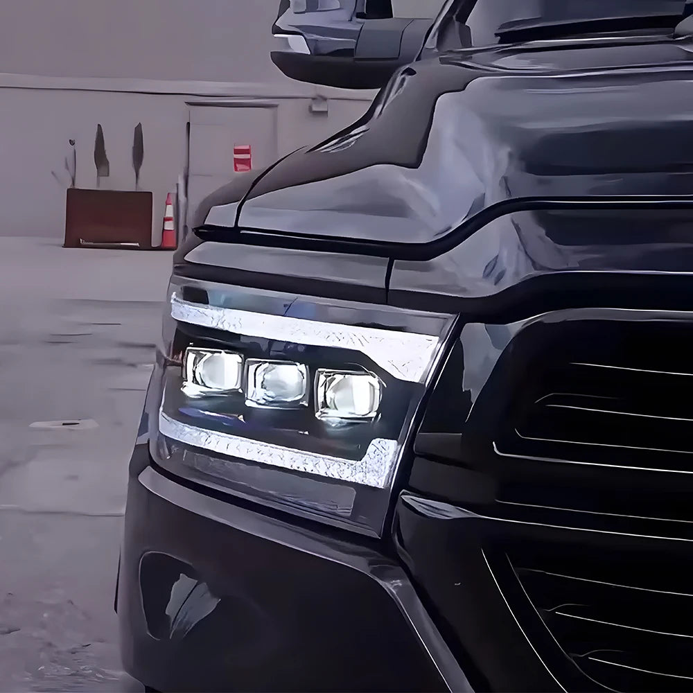 100W LED Bifocal Headlight Assembly for Dodge Ram 1500, 2500, 3500, 4500 & 5500 (2019–2023)