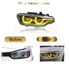 SJC V2 Ikon LED Headlights for BMW 3 Series F30 and F35 (2013–2018) | White &amp; Yellow DRL