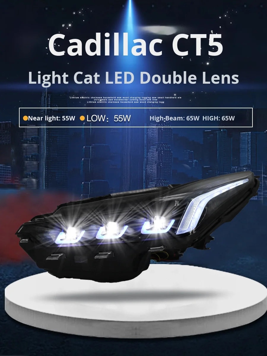 Matrix LED Headlights for Cadillac CT5 (2020-2023) – Bifocal Lens Upgrade