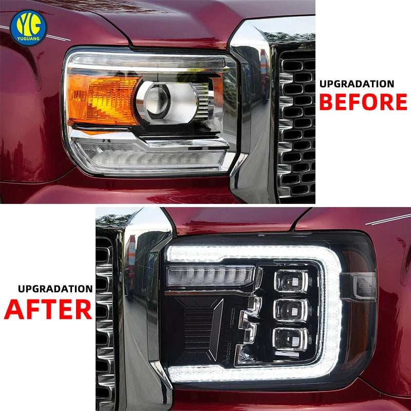 LED Headlights for GMC Sierra 1500 (2014-2018) & Sierra 2500HD – DRL & Warning Light Upgrade