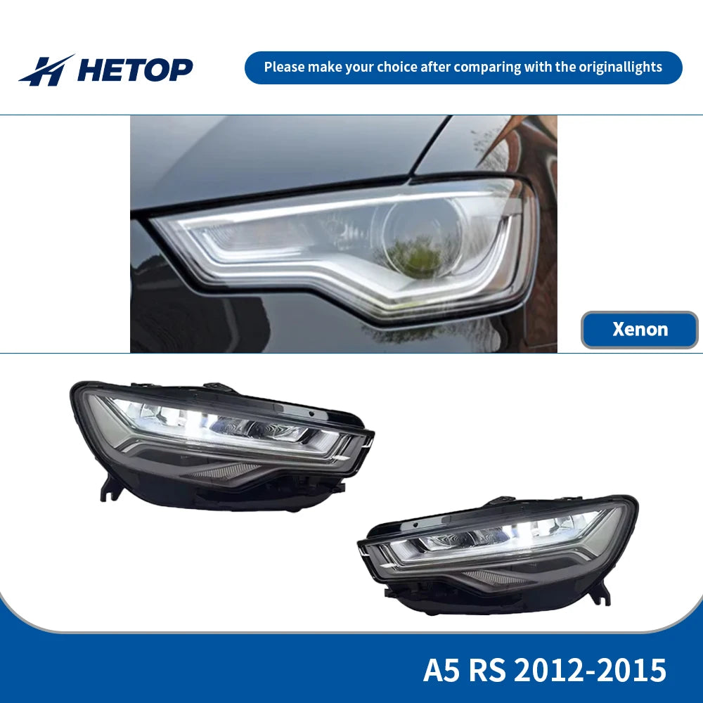 HETOP LED Matrix Headlights for Audi A6 (2012–2015) – Plug &amp; Play Upgrade with DRL &amp; Angel Eye