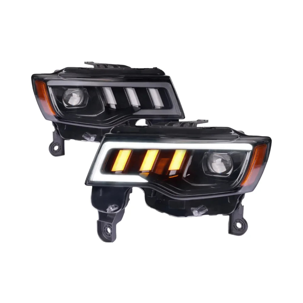 LED Headlight Assembly for Jeep Grand Cherokee 2014-2022 – DRL & Dynamic Turn Signal Upgrade