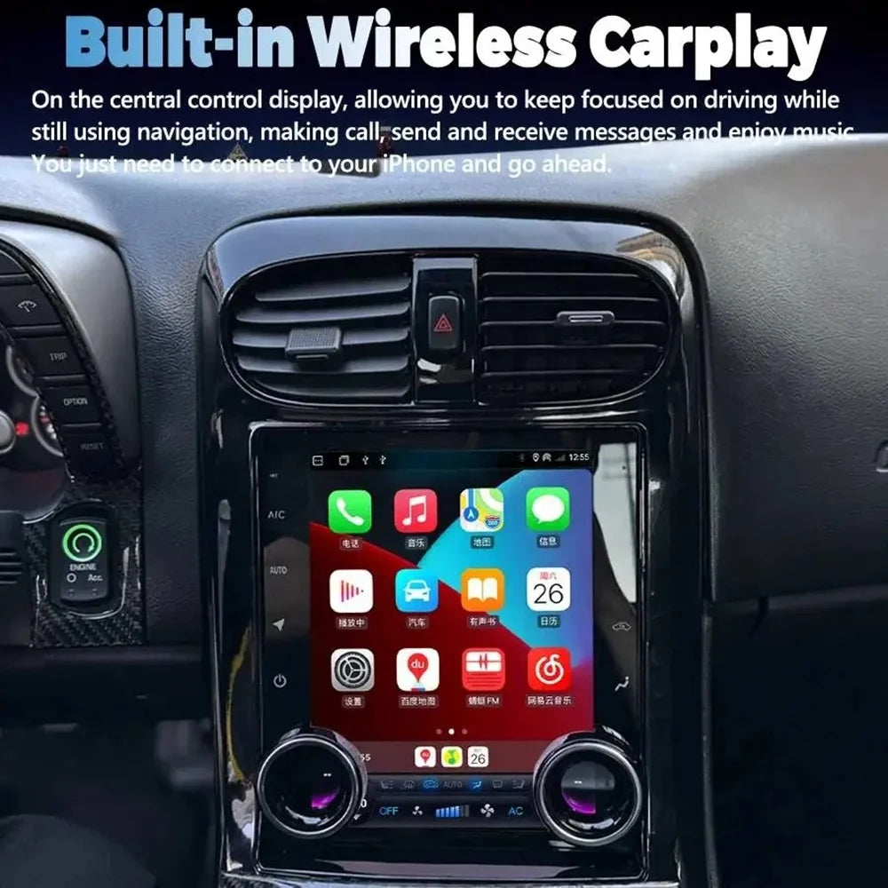 RoadNavi Android 13 Car Stereo for Chevrolet Corvette C6 (2005-2013) – Wireless CarPlay, GPS &amp; 360° Camera Support