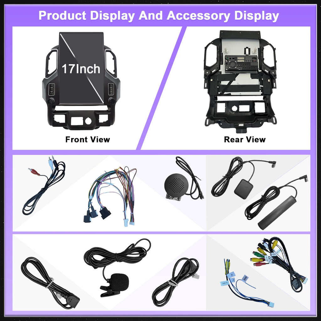 17.3" Tesla Style Android Car Stereo for Chevrolet Silverado & GMC Sierra 2019+ – Wireless CarPlay &amp; Android Auto