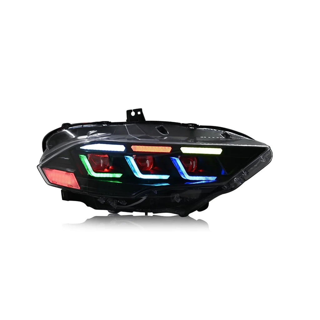 RGB LED Headlights for Ford Mustang 2018-2022 – Retrofit Upgrade Headlight Assembly