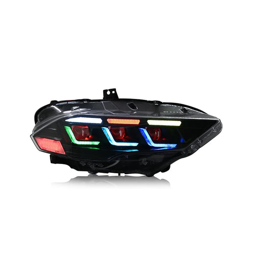 RGB LED Headlights for Ford Mustang 2018-2022 – Retrofit Upgrade Headlight Assembly
