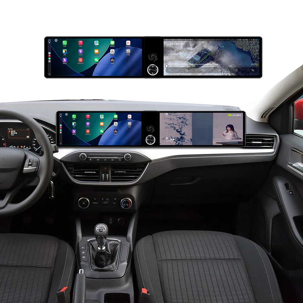 Dual 12.3" Android 13 Car Stereo for Ford Focus 2019-2022 – Wireless CarPlay, Android Auto &amp; GPS Navigation