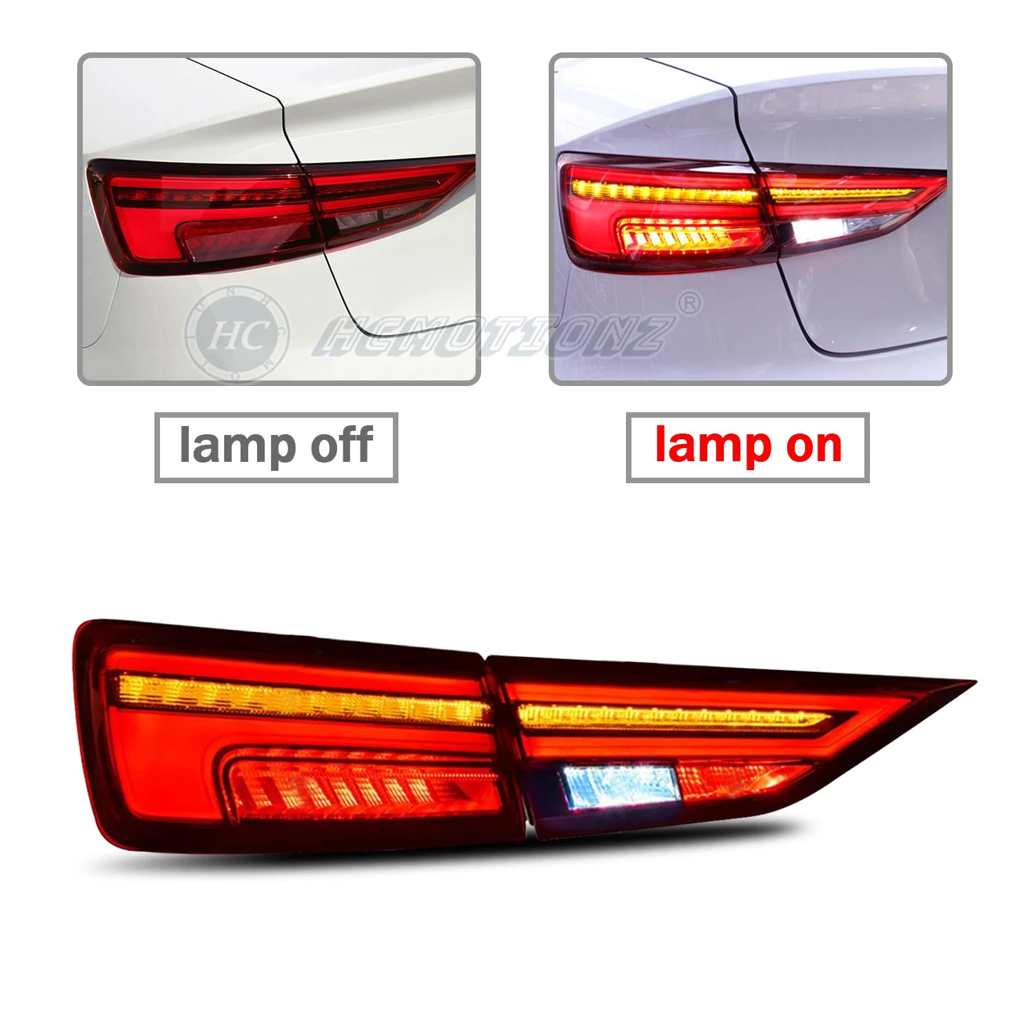 HCMOTIONZ LED Taillights for Audi A3 / S3 (2014–2019) – Dynamic Sequential Indicators