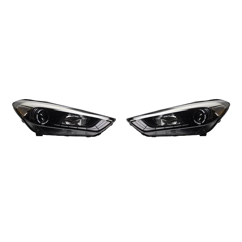 For Hyundai Tucson 2015-2018 Headlight Assembly Modification Korean Style 12V LED Angel Eye New Devil Eye Lens Light