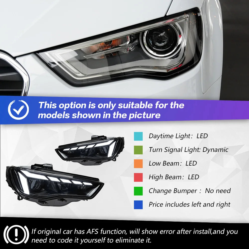 RS3 Style LED Headlights for Audi A3 (2013-2016)