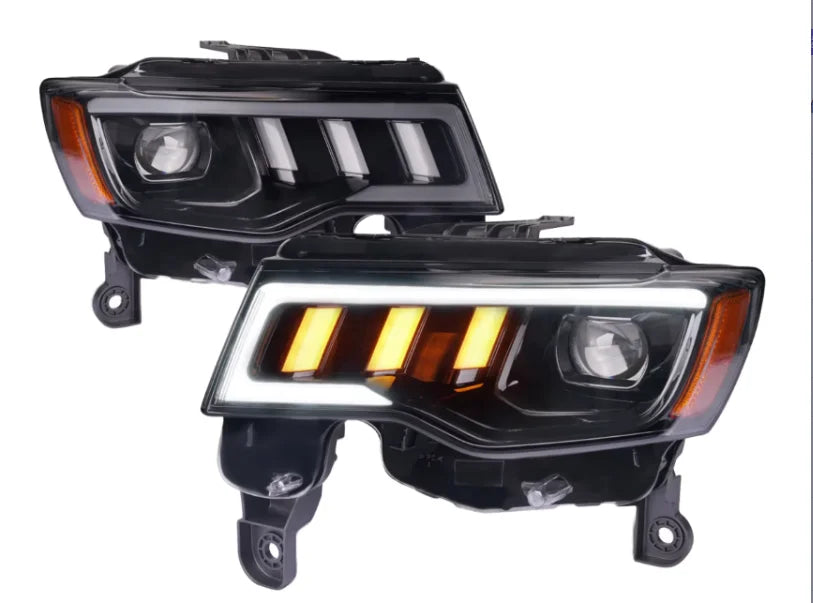 LED Headlight Assembly for Jeep Grand Cherokee 2014-2022 – DRL & Dynamic Turn Signal Upgrade