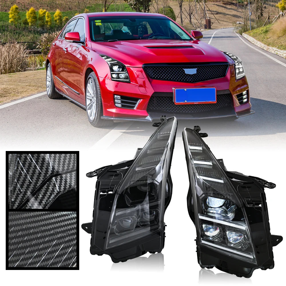 LED Headlights for Cadillac ATS &amp; ATS-L (2013-2019) – Projector Lens DRL Upgrade