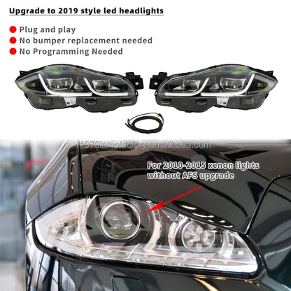 [1979ll] Car Lamp Parts 2014 2015 2010 2013 XJL Upgrade to 2019 Style LED Headlights for jaguar Xj X351