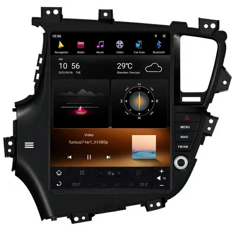 Tesla Style Android 11 Car Radio for Kia K5 Optima 2011-2015 Car Multimedia Player Wireless Carplay 4G