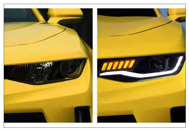 2016-2019 Modified Lens Daytime Running Lights Turn Signal Car Parts Plug and Play LED Headlights for Chevrolet Camaro