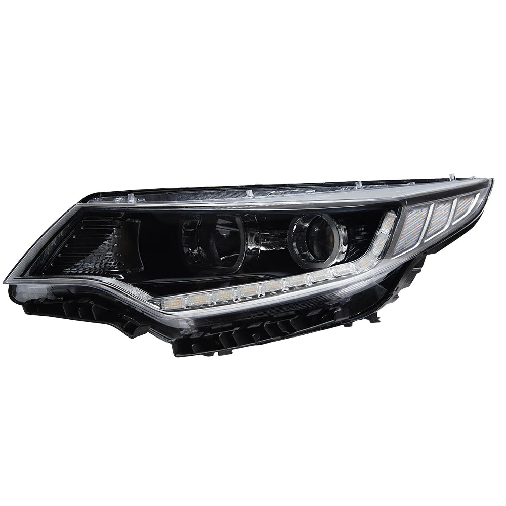 For 2016-2019 for KIA K5 High Quality LED Auto Projector Lens Headlight Assembly 6000k New Condition with Start Effect Accessory