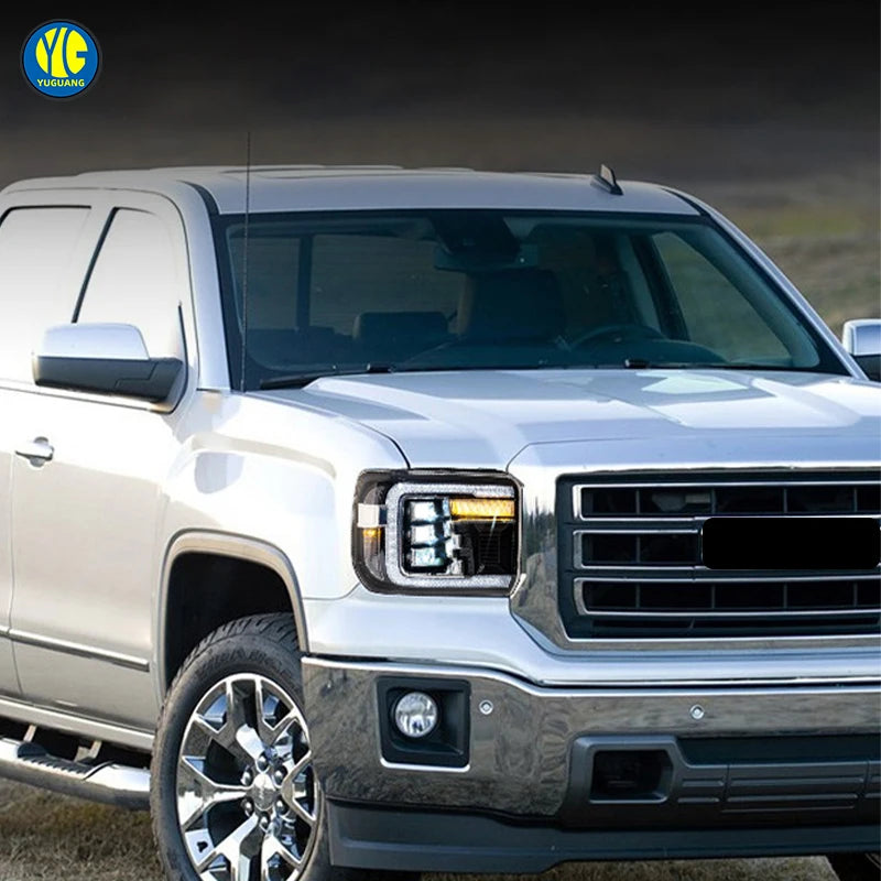 LED Headlights for GMC Sierra 1500 (2014-2018) & Sierra 2500HD – DRL & Warning Light Upgrade