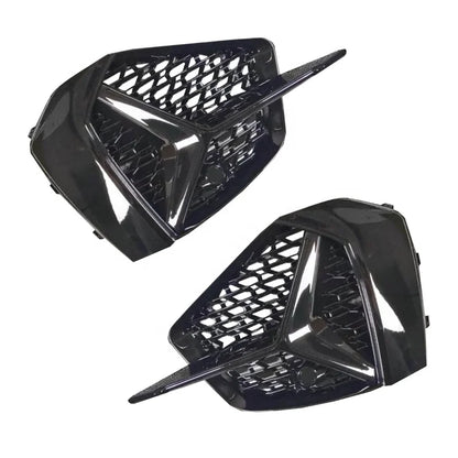 Grilles de phares antibrouillard en nid d'abeille noir brillant pour Audi A3 / S3 (2020–2024)