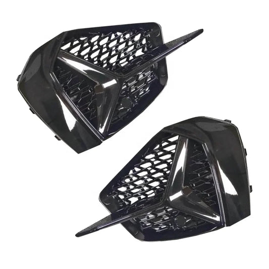 Gloss Black Honeycomb Fog Light Grilles for Audi A3 / S3 (2020–2024)