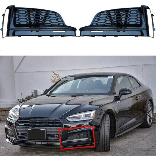 Honeycomb Front Fog Light Grille for Audi A5 S-Line B9.5 (2020-2024)